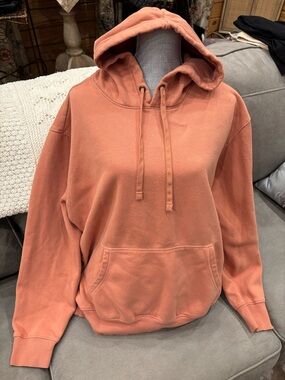 Unisex Cozy Washed Coral Hooded Sweatshirt